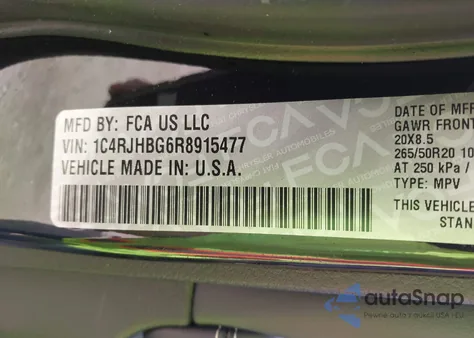 2024 Jeep Grand Cherokee Limited 4X4 from USA, damaged, VIN 1C4RJHBG6R8915477
